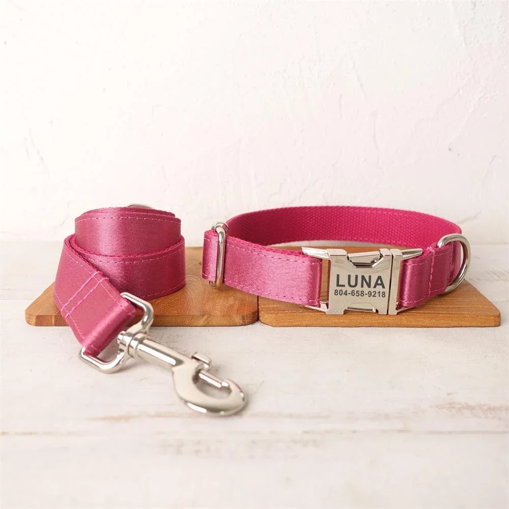 Personalized Dog Collar with Free Engraving, Matching Pet Leash,Customzied Contacts Metal Buckle,Shiny Rose, Red Pet Collar
Personalized Dog Collar with Free Engraving, Matching Pet Leash,Customzied Contacts Metal Buckle,Shiny Rose, Red Pet Collar