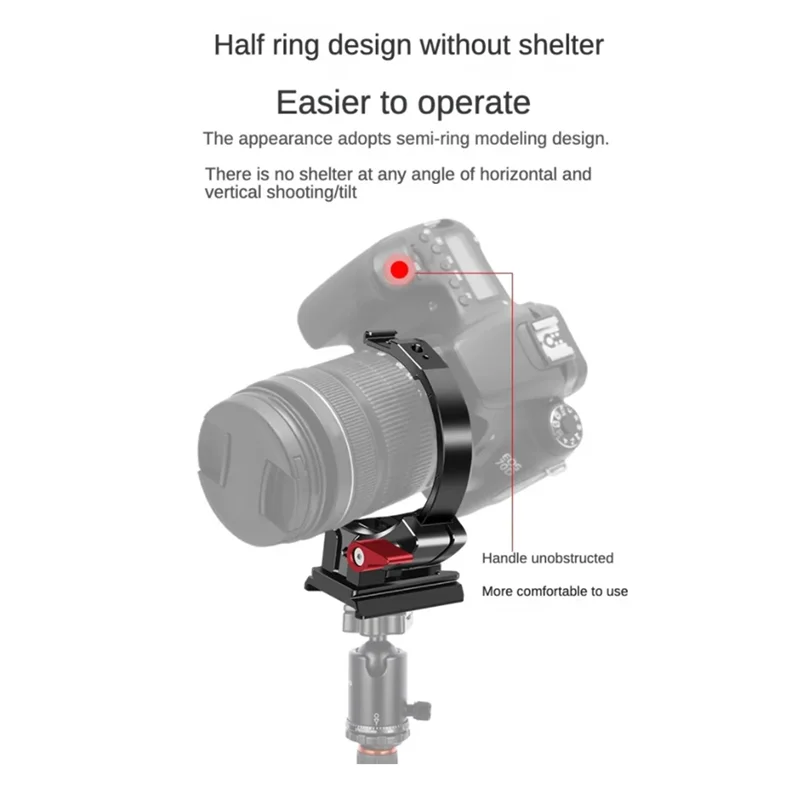 AM-Black Lens Support Bracket Semi-Circular Ring Horizontal Vertical For DSLR Camera Video Holder Cold Shoe Camera Video Holder
AM-Black Lens Support Bracket Semi-Circular Ring Horizontal Vertical For DSLR Camera Video Holder Cold Shoe Camera Video Holder