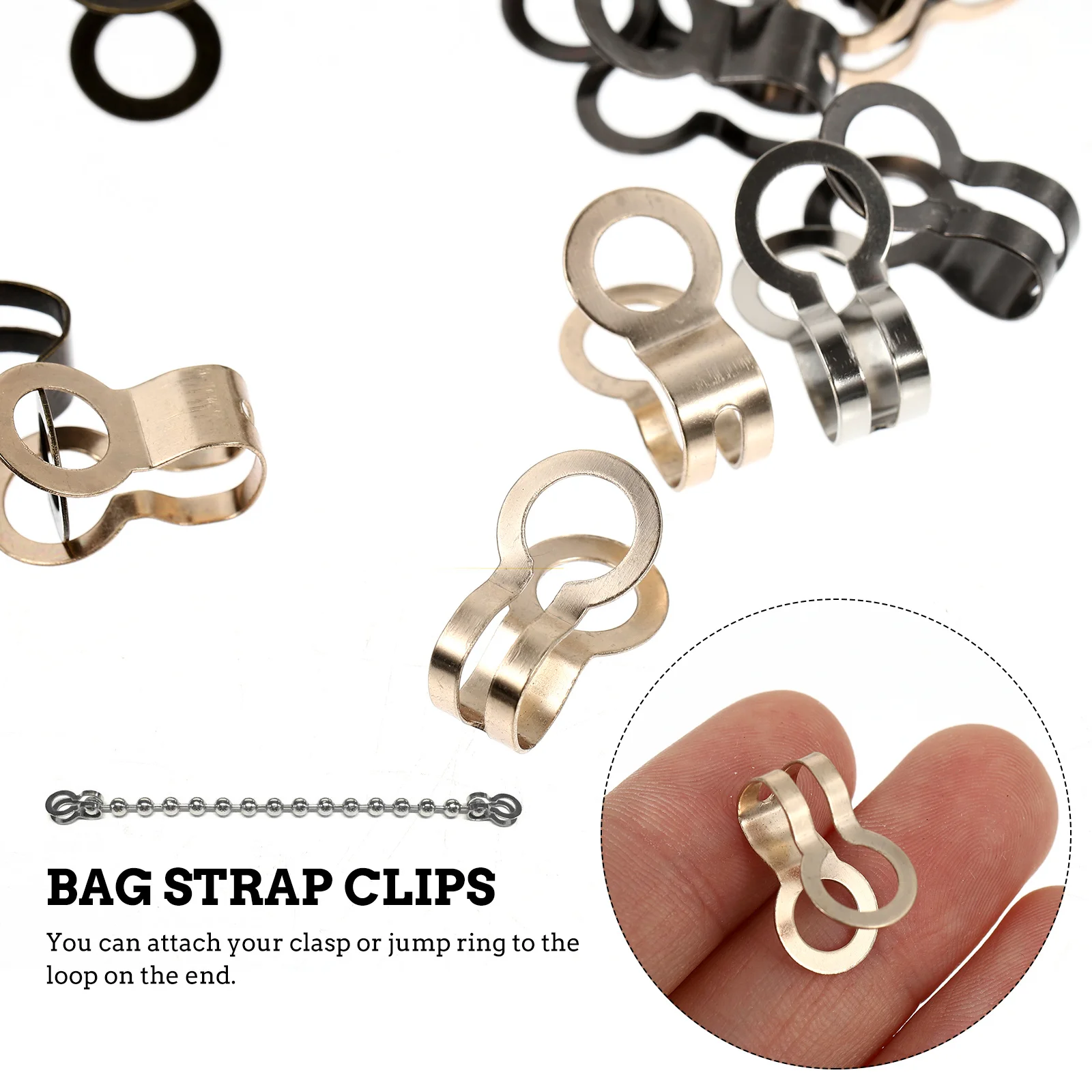 40Pcs DIY Handbag Accessories Bag Ribbon Ends Clamps for Bag Making Clips Bead Chain Ends Clip Choker Bracelet Craft
40Pcs DIY Handbag Accessories Bag Ribbon Ends Clamps for Bag Making Clips Bead Chain Ends Clip Choker Bracelet Craft