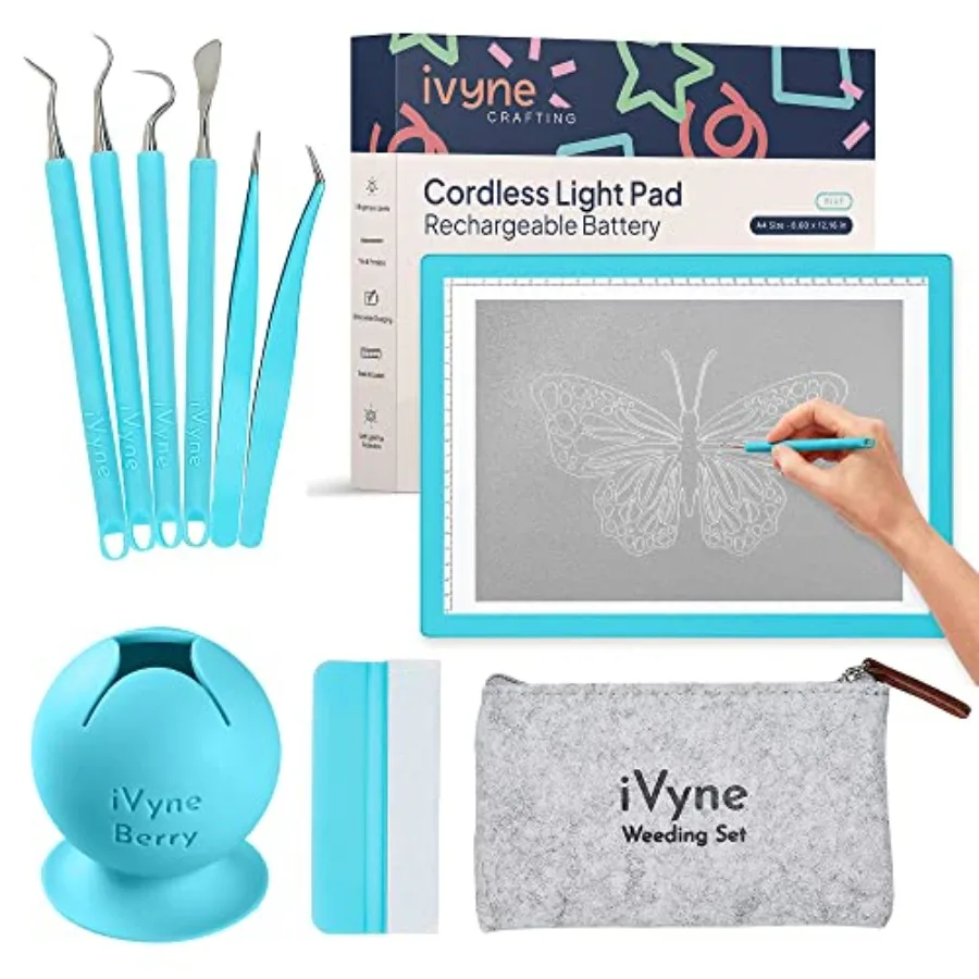Complete Set Rechargeable A4 Light Pad Weeding Tools for Vinyl Weeding Scrap Collector for Cricut and Silhouette Machines for W
Complete Set Rechargeable A4 Light Pad Weeding Tools for Vinyl Weeding Scrap Collector for Cricut and Silhouette Machines for W