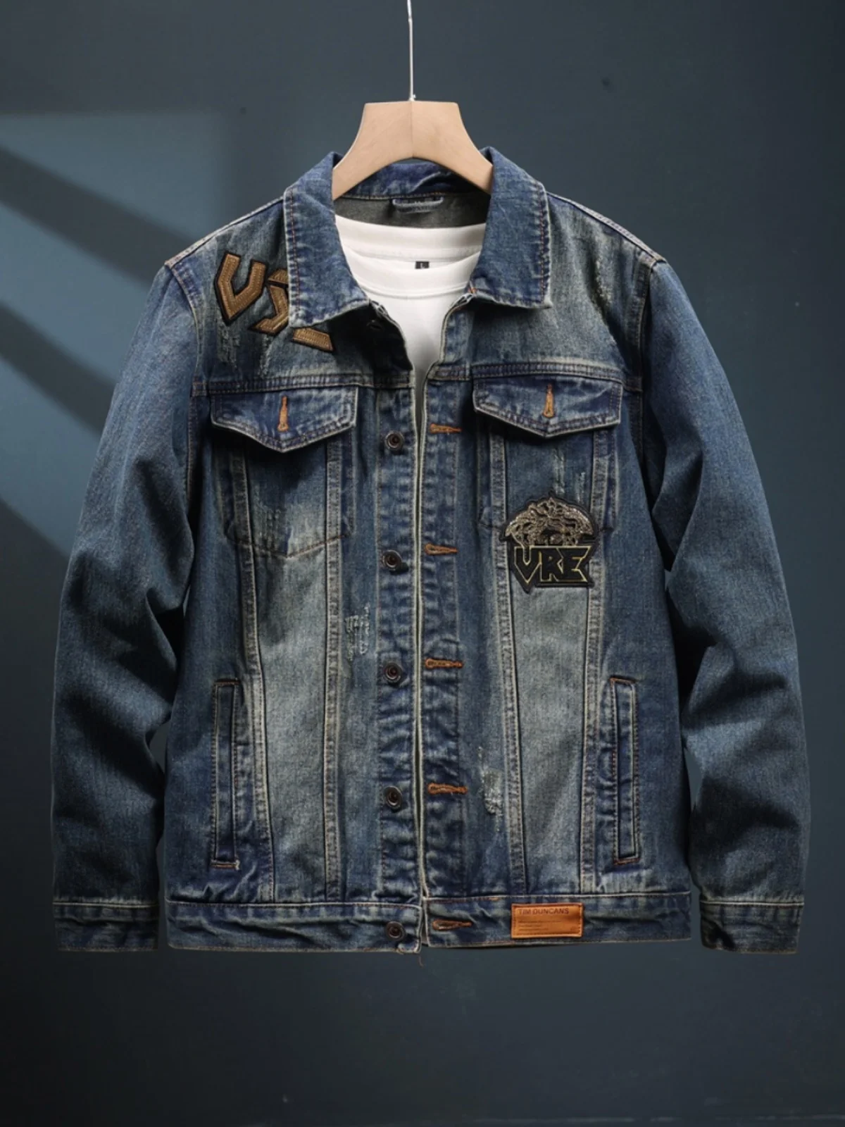 High-End Heavyweight Embroidered Rhinestone Denim Jaet Men's Spring Autumn Sli Large Casual Motorcycle Jaet Top
High-End Heavyweight Embroidered Rhinestone Denim Jaet Men's Spring Autumn Sli Large Casual Motorcycle Jaet Top