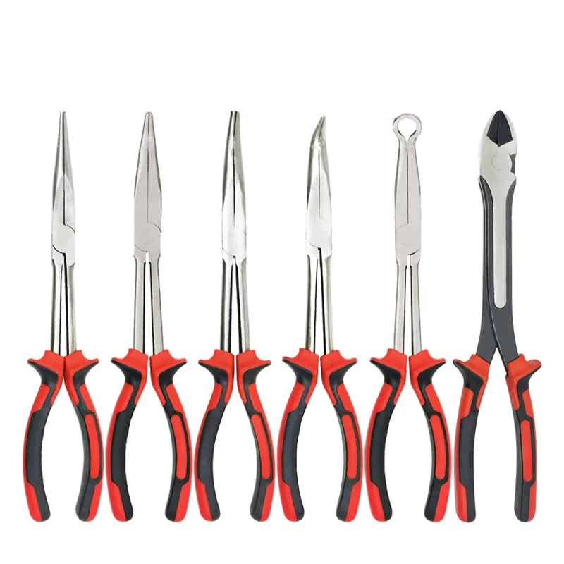 16 Inch Nose Pliers Long Handle Pliers 25°45°90° Handmade Extended Pointed Nose Pliers Tools for Clamp Vehicle Repair Tools
16 Inch Nose Pliers Long Handle Pliers 25°45°90° Handmade Extended Pointed Nose Pliers Tools for Clamp Vehicle Repair Tools