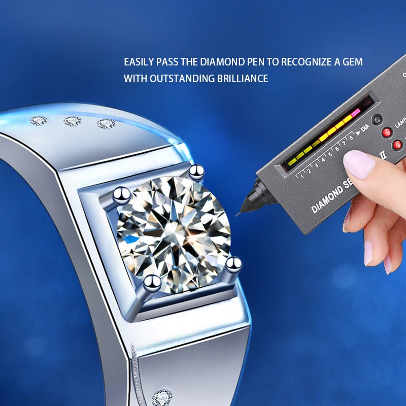 1CT Classic Men Moissanite Ring 925 Sterling Silver VVS1 | Modern Mens Wedding Band Jewelry | GRA Certified
1CT Classic Men Moissanite Ring 925 Sterling Silver VVS1 | Modern Mens Wedding Band Jewelry | GRA Certified