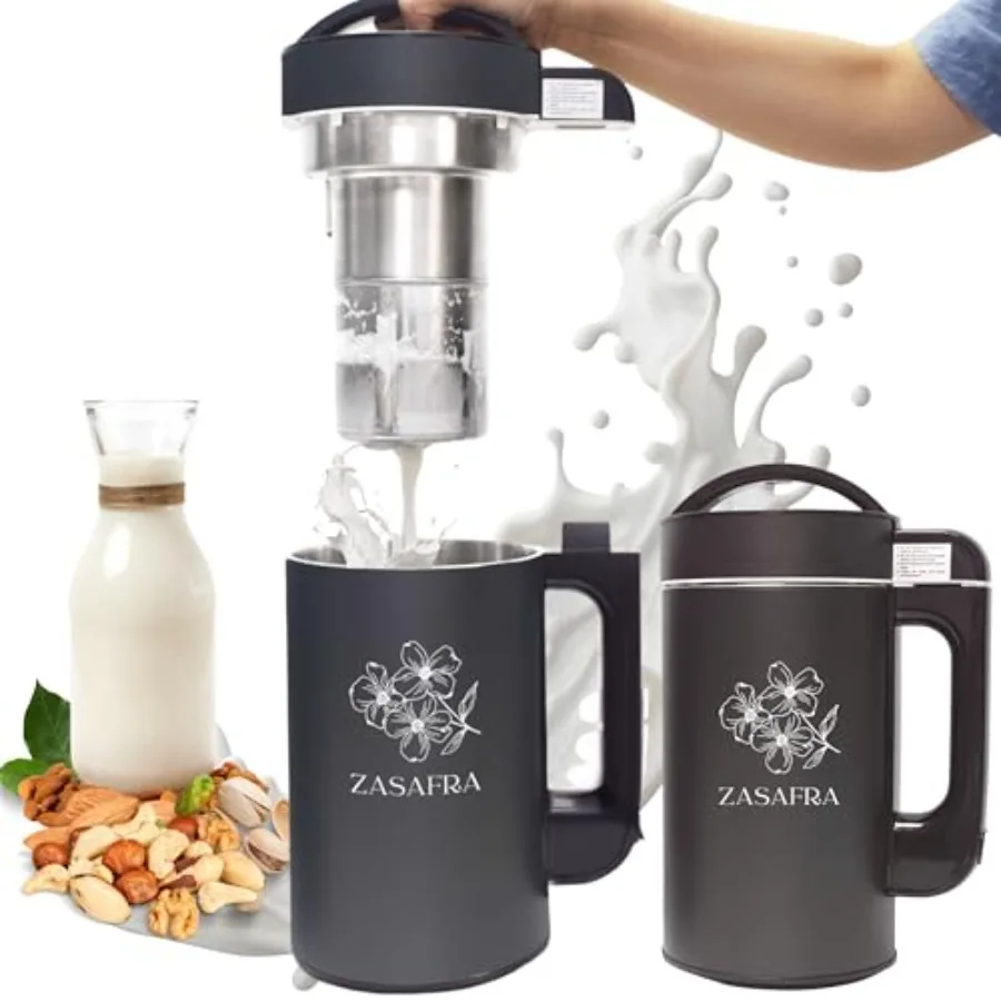 Nut Milk Maker Machine for Home Use, Stainless Steel, Silver, 8-in-1 Function with Built-In Strainer, No Mesh Bags Needed, 50oz
Nut Milk Maker Machine for Home Use, Stainless Steel, Silver, 8-in-1 Function with Built-In Strainer, No Mesh Bags Needed, 50oz