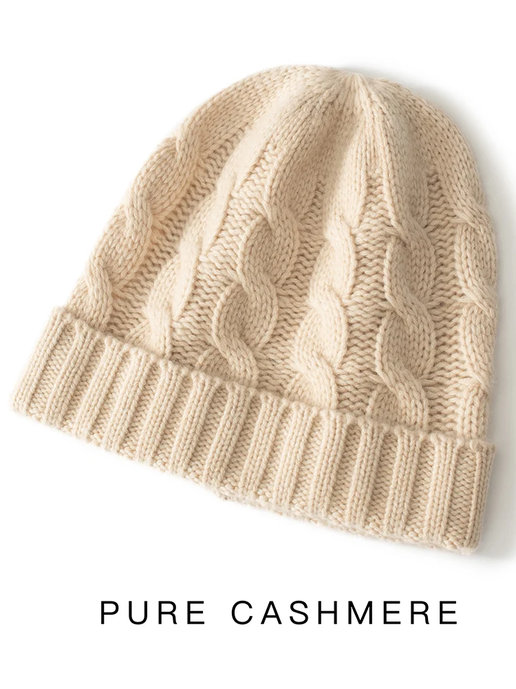 2025 Autumn Winter Women's 100% Cashmere Cable Knitting Hats Warm Pullover Caps High Quality Thickened Casual Cashmere Hats Tops
2025 Autumn Winter Women's 100% Cashmere Cable Knitting Hats Warm Pullover Caps High Quality Thickened Casual Cashmere Hats Tops