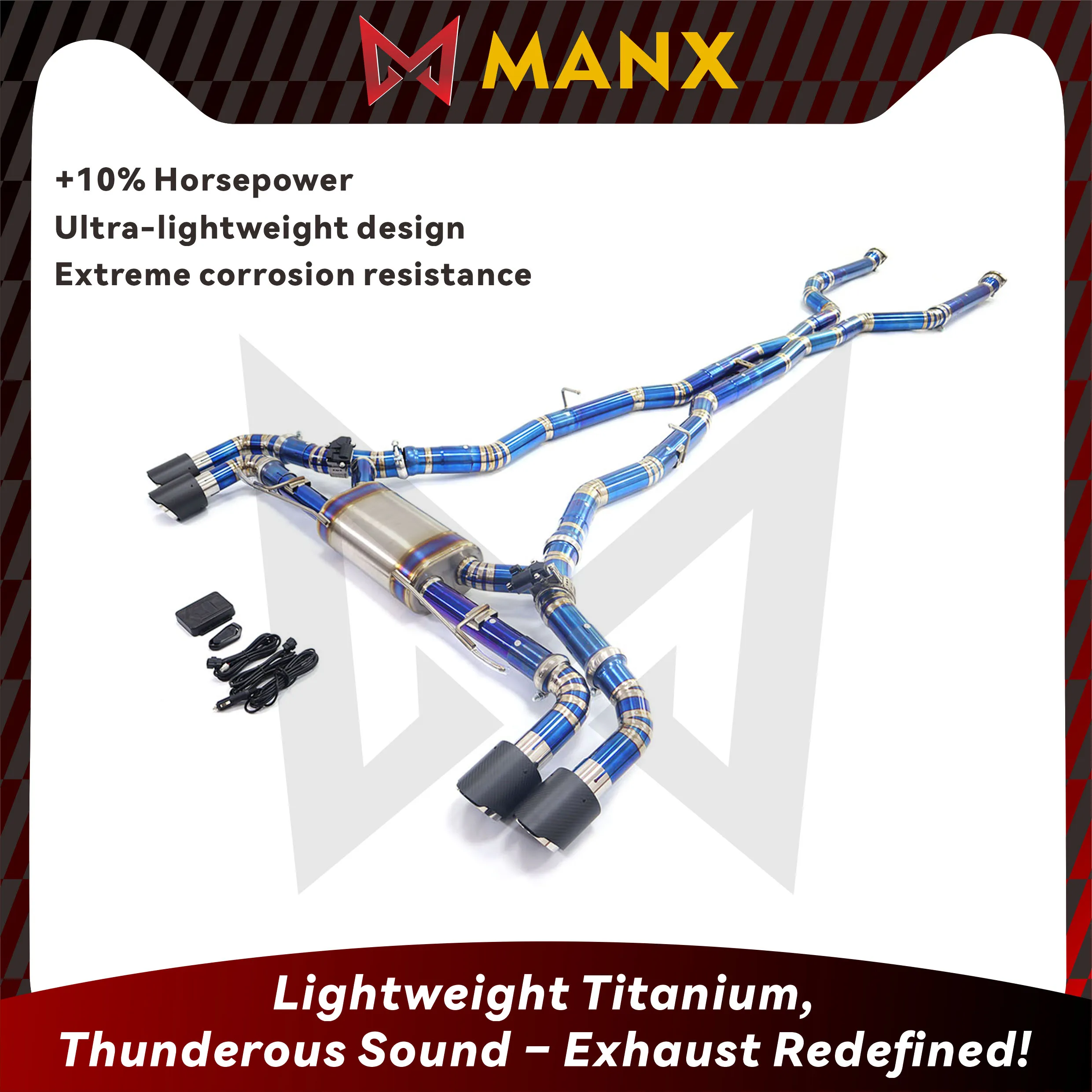 MANX Catback For BMW M5 G90 Focus On Titanium Pipe Clear Loud Sound Car Exhaust Good Heat Dissipation
MANX Catback For BMW M5 G90 Focus On Titanium Pipe Clear Loud Sound Car Exhaust Good Heat Dissipation