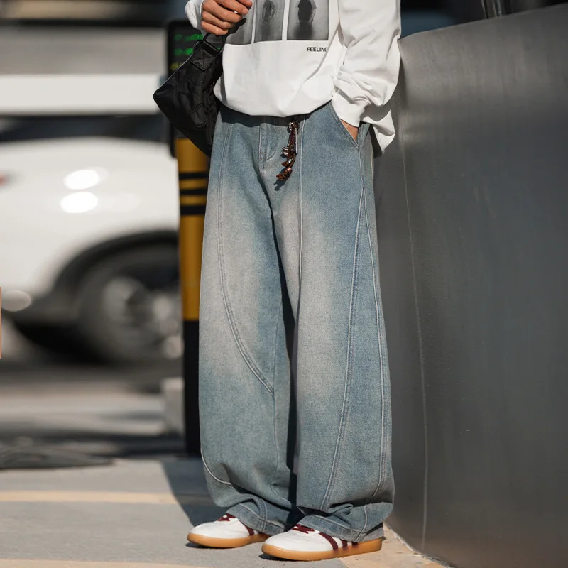 Men Denim Pants Wide Leg Long Pant Distressed Loose Jeans Straight Trousers Y2k Streetwear Vintage Washed Work Casual Splice
Men Denim Pants Wide Leg Long Pant Distressed Loose Jeans Straight Trousers Y2k Streetwear Vintage Washed Work Casual Splice