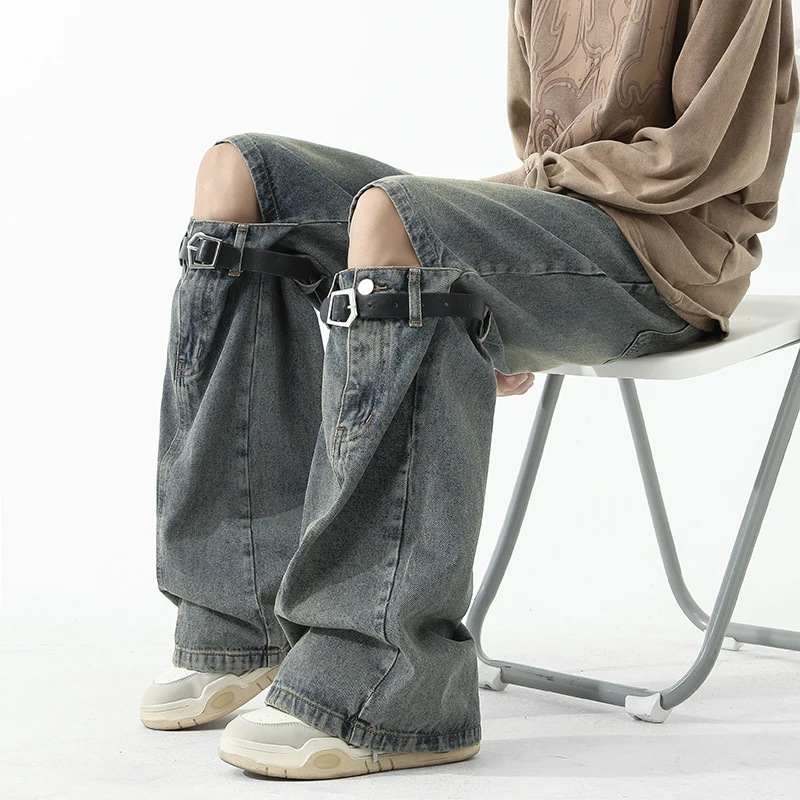 Men Jeans Wide-leg Straight Jeans Hole Ripped Street-wear All-match Denim Trousers Mens Loose Casual Fashion Harajuku New A121
Men Jeans Wide-leg Straight Jeans Hole Ripped Street-wear All-match Denim Trousers Mens Loose Casual Fashion Harajuku New A121