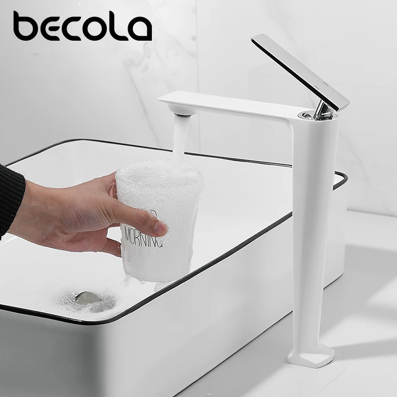 Смеситель для раковины Becola, черный/хромированный/белый/серый, высокий/короткий смеситель для ванной комнаты с одной ручкой, смеситель для горячей и холодной воды 
Смеситель для раковины Becola, черный/хромированный/белый/серый, высокий/короткий смеситель для ванной комнаты с одной ручкой, смеситель для горячей и холодной воды