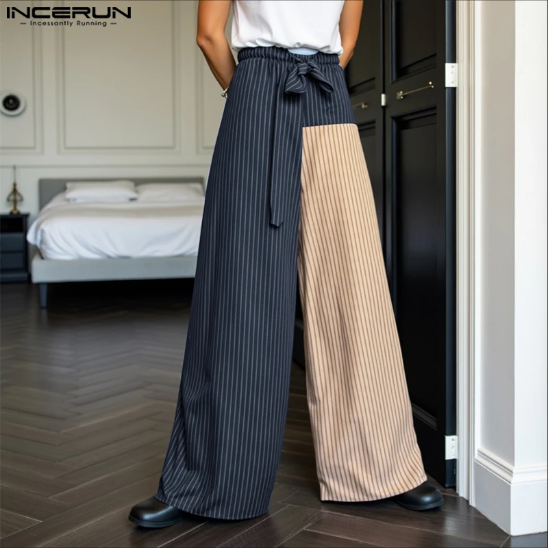 INCERUN Men Pants Striped Patchwork Lace Up Joggers Streetwear Wide Leg Trousers Men 2025 Fashion Casual Male Long Pants S-5XL
INCERUN Men Pants Striped Patchwork Lace Up Joggers Streetwear Wide Leg Trousers Men 2025 Fashion Casual Male Long Pants S-5XL