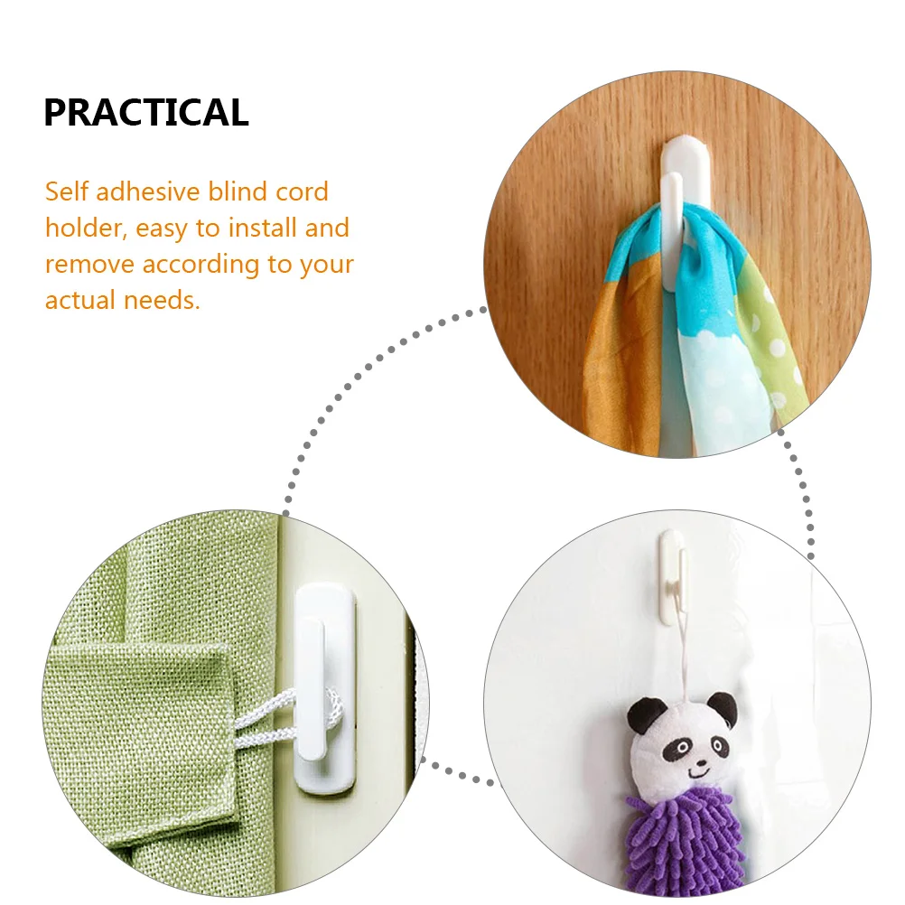 8pcs Curtain Hooks Adhesive Blind Cord Holders String Management Window Blinds Accessories White Easy Install Home Office Decor
8pcs Curtain Hooks Adhesive Blind Cord Holders String Management Window Blinds Accessories White Easy Install Home Office Decor