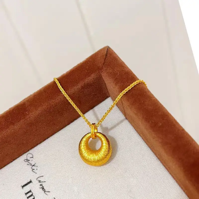 24K AU999 Pure Gold Women's Necklace - Safe - buckle Design, Small Gold Lump Pendant, Ideal Clavicle Chain
24K AU999 Pure Gold Women's Necklace - Safe - buckle Design, Small Gold Lump Pendant, Ideal Clavicle Chain