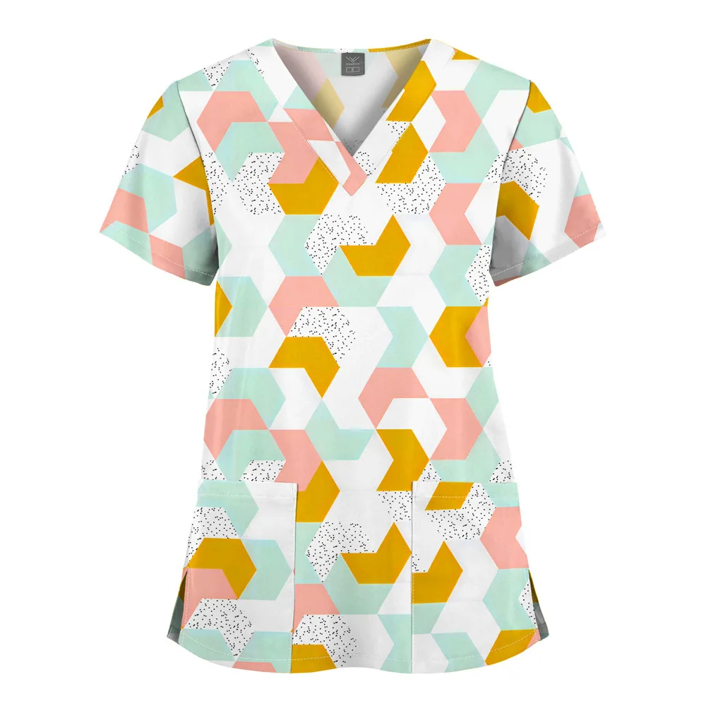 New Elastic Printed Short Sleeved Shirt For Nurses, Surgical Gowns, Doctors' Clinics, Dentistry, Hand Washing Clothes
New Elastic Printed Short Sleeved Shirt For Nurses, Surgical Gowns, Doctors' Clinics, Dentistry, Hand Washing Clothes