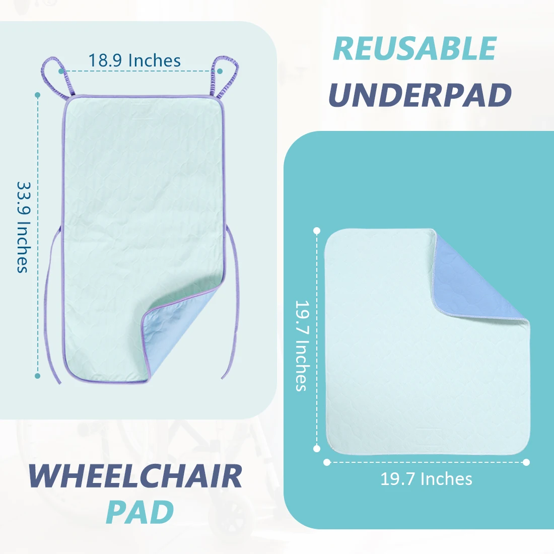 Ehucon Reusable Wheelchair Incontinence Pad Set with Hanging Drip Pad and Seat Cover Absorbent Pads for Elderly Disabled Care
Ehucon Reusable Wheelchair Incontinence Pad Set with Hanging Drip Pad and Seat Cover Absorbent Pads for Elderly Disabled Care