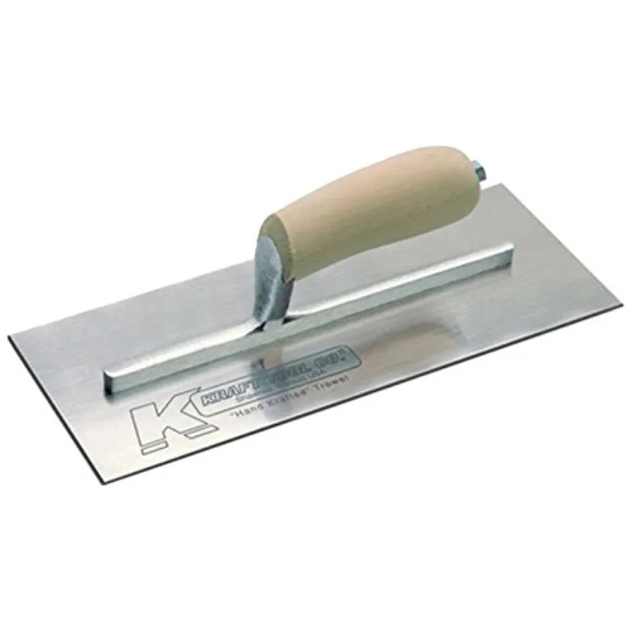 Plaster trowel for construction use, carbon steel blade with camel back wood handle, 13 x 5-inch, durable and ergonomic
Plaster trowel for construction use, carbon steel blade with camel back wood handle, 13 x 5-inch, durable and ergonomic