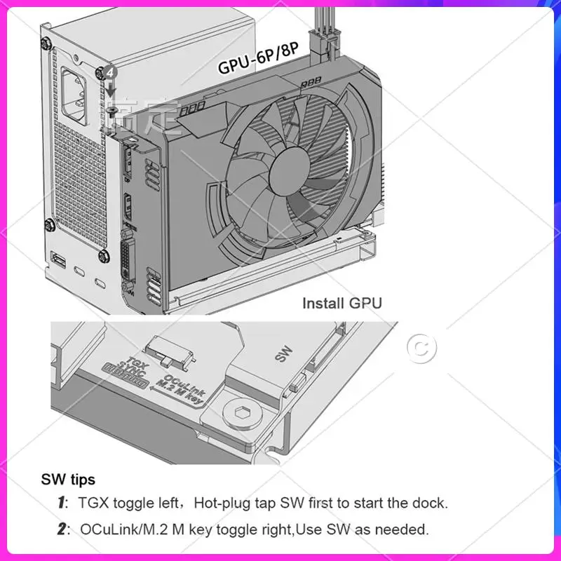 AP-Gpu Video Card Docking Station High-Speed External Graphics Card Dock Ocup4v2 Redriver Signal Enhancement Chip Pci-E4.0 Durab
AP-Gpu Video Card Docking Station High-Speed External Graphics Card Dock Ocup4v2 Redriver Signal Enhancement Chip Pci-E4.0 Durab