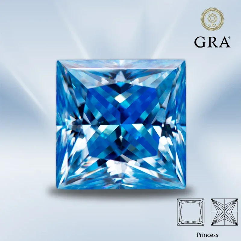 Moissanite Ice Blue Color Princess Cut Top Quality for Diy Charms Jewelry Making Pendant Bracelet Material with GRA Certificate
Moissanite Ice Blue Color Princess Cut Top Quality for Diy Charms Jewelry Making Pendant Bracelet Material with GRA Certificate