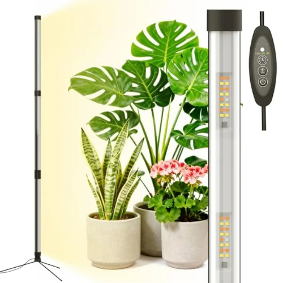 55W Standing Plant Grow Light for Indoor Plants Full Spectrum with Dimmer Timer Indoor Garden Rack Balcony Greenhouse Grow Ligh
55W Standing Plant Grow Light for Indoor Plants Full Spectrum with Dimmer Timer Indoor Garden Rack Balcony Greenhouse Grow Ligh