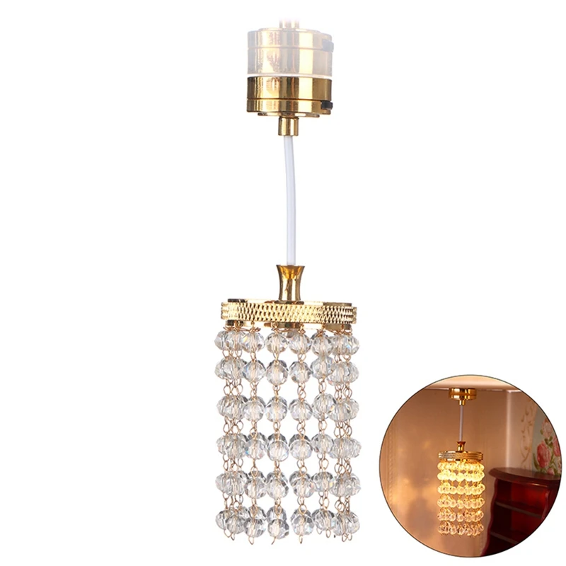 HW-el1:12 Dollhouse Miniature LED Crystal Light Chandelier Ceiling Lamp Furniture Model Decor Toy Doll House Accessories
HW-el1:12 Dollhouse Miniature LED Crystal Light Chandelier Ceiling Lamp Furniture Model Decor Toy Doll House Accessories