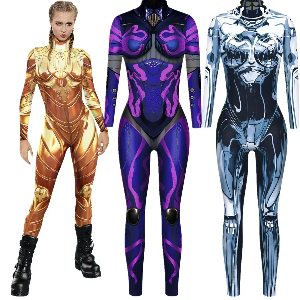 Robot Punk Skeleton Cyberpunk Steampunk Sexy Slim Jumpsuit Catsuit Cosplay Costumes Zentai Women Bodysuit Fancy Dress Halloween
Robot Punk Skeleton Cyberpunk Steampunk Sexy Slim Jumpsuit Catsuit Cosplay Costumes Zentai Women Bodysuit Fancy Dress Halloween