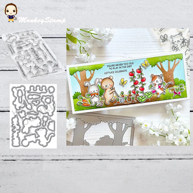 Monkey Vegetable Garden Metal Cutting Dies Stencil Clear Stamp for DIY Scrapbooking Photo Album Decorative Embossing DIY Cards
Monkey Vegetable Garden Metal Cutting Dies Stencil Clear Stamp for DIY Scrapbooking Photo Album Decorative Embossing DIY Cards