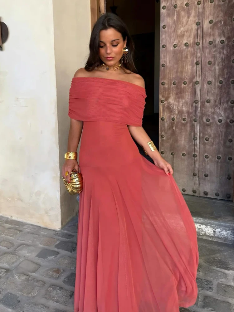 Sexy Off Shoulder Printed Dress Women Chic Backless Waist-cinching Pleated Maxi Dresses Y2K 2026 Summer Lady Daily Vacation Robe
Sexy Off Shoulder Printed Dress Women Chic Backless Waist-cinching Pleated Maxi Dresses Y2K 2026 Summer Lady Daily Vacation Robe