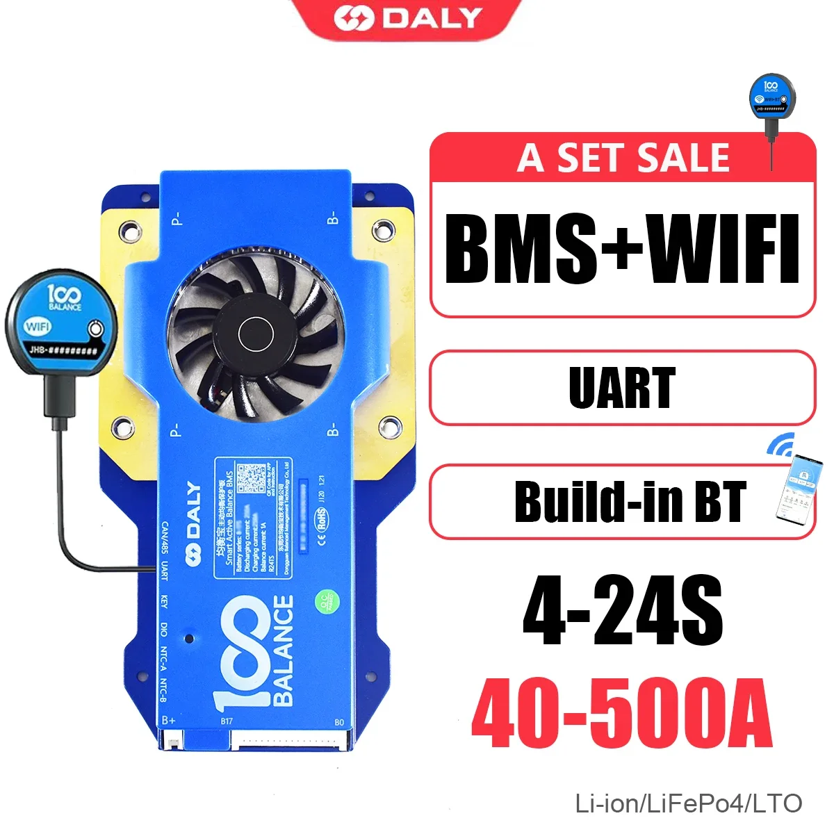 Daly WIFI Active Balance Smart BMS 40-500A 4-24S Защитная плата литиевой батареи Встроенный BT Li-ion LiFePo4 LTO Uart Set Распродажа
Daly WIFI Active Balance Smart BMS 40-500A 4-24S Защитная плата литиевой батареи Встроенный BT Li-ion LiFePo4 LTO Uart Set Распродажа