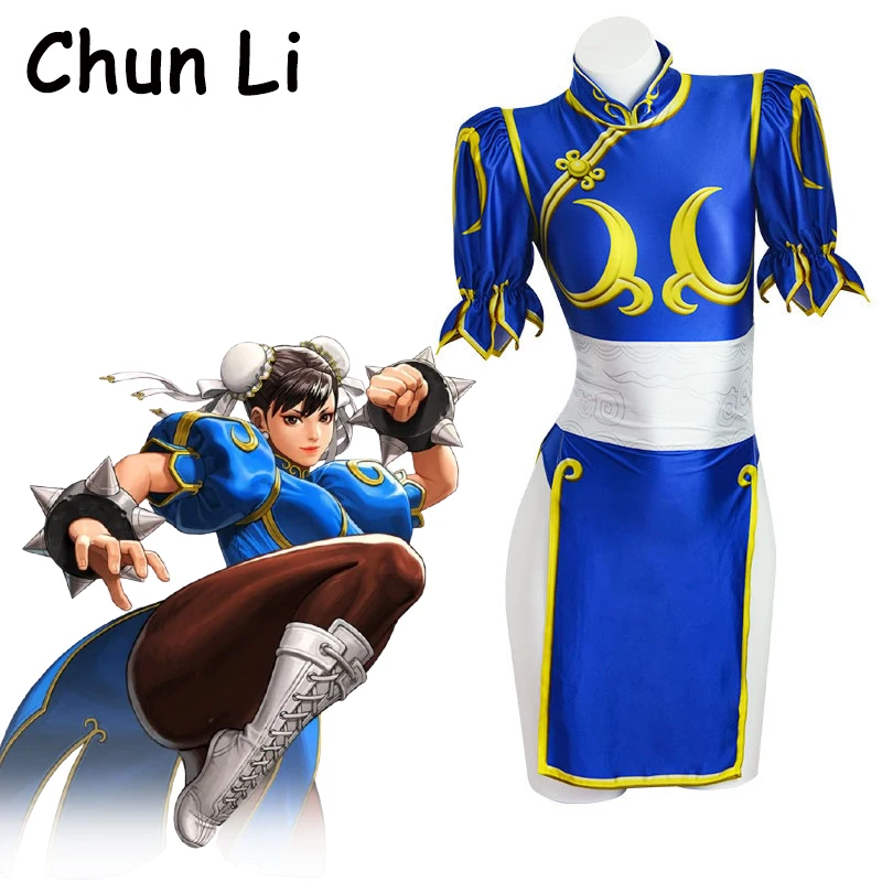 Games Chun Li Cosplay Dress Costume Game Chunli Role Play Blue Qipao Outfit Full Set Jackie Kung fu Halloween Party Suit For Fun
Games Chun Li Cosplay Dress Costume Game Chunli Role Play Blue Qipao Outfit Full Set Jackie Kung fu Halloween Party Suit For Fun