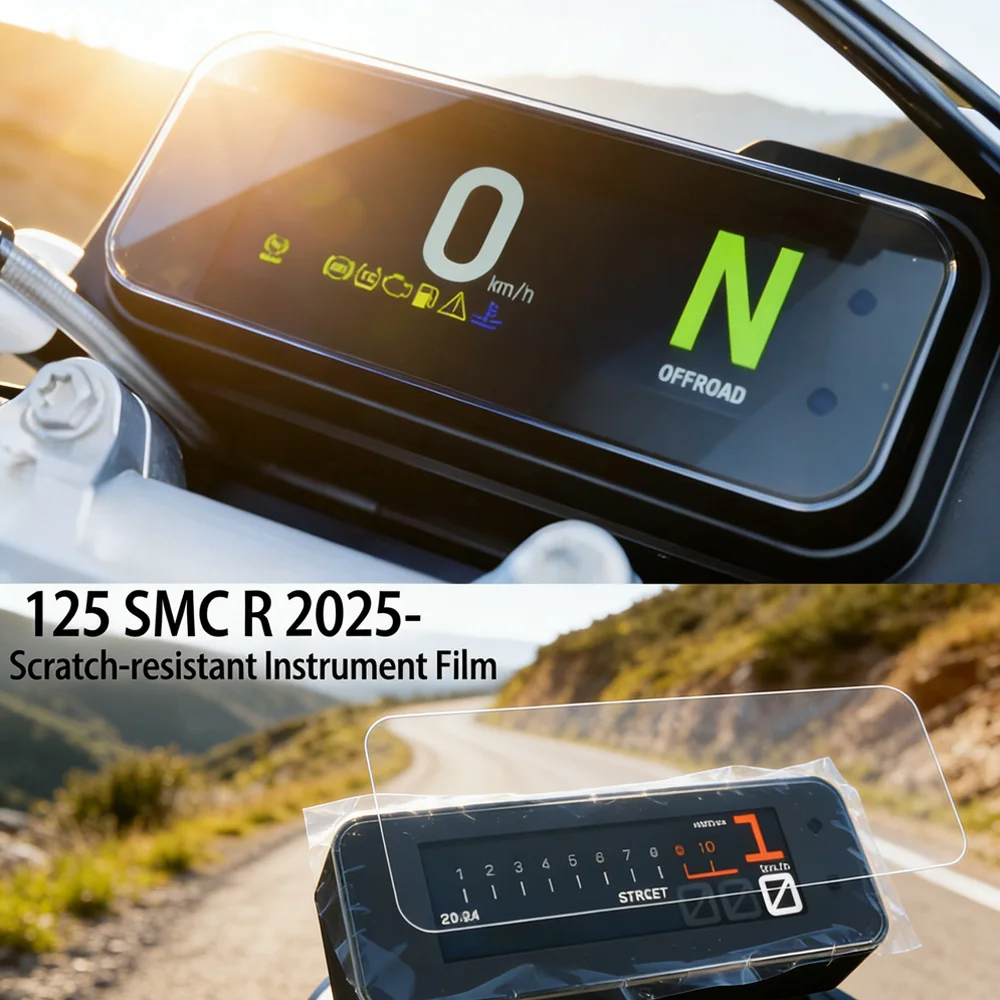 125 SMC R Motorcycle Dashboard Protection Film Accessories 125 SMC R 2025 Scratch Cluster Instrument Films
125 SMC R Motorcycle Dashboard Protection Film Accessories 125 SMC R 2025 Scratch Cluster Instrument Films