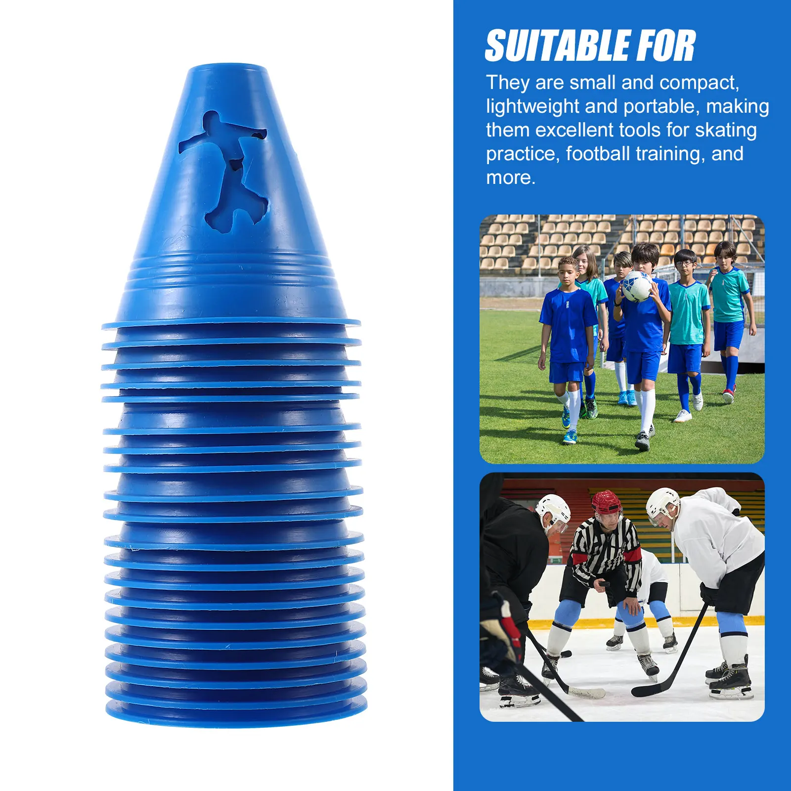 20pcs Brightly Colored Plastic Cones Marking Obstacle For Sports Training Agility Drills Football Roller Skating Cycling
20pcs Brightly Colored Plastic Cones Marking Obstacle For Sports Training Agility Drills Football Roller Skating Cycling