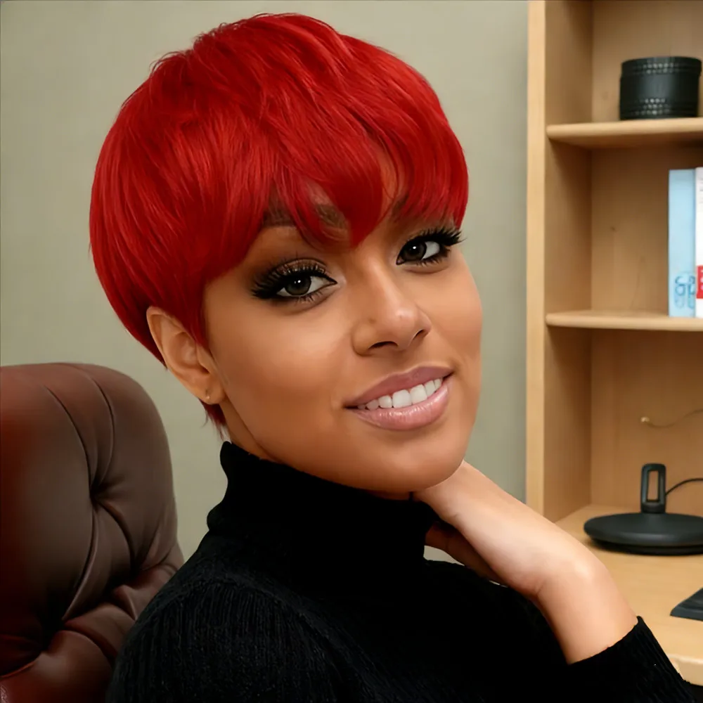 6-дюймовый парик пикси, красный, черный, оранжевый цвет, машинное производство, парики из натуральных волос для женщин, парики с короткими прямыми волосами, плотность 150%
6-дюймовый парик пикси, красный, черный, оранжевый цвет, машинное производство, парики из натуральных волос для женщин, парики с короткими прямыми волосами, плотность 150%