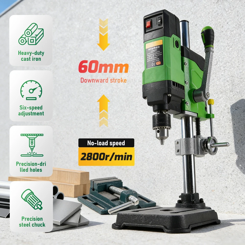 Portable 800W Table Drill Press High Precision Variable Speed Small Drilling Machine for Woodworking, DIY Craft and Home Repairs
Portable 800W Table Drill Press High Precision Variable Speed Small Drilling Machine for Woodworking, DIY Craft and Home Repairs