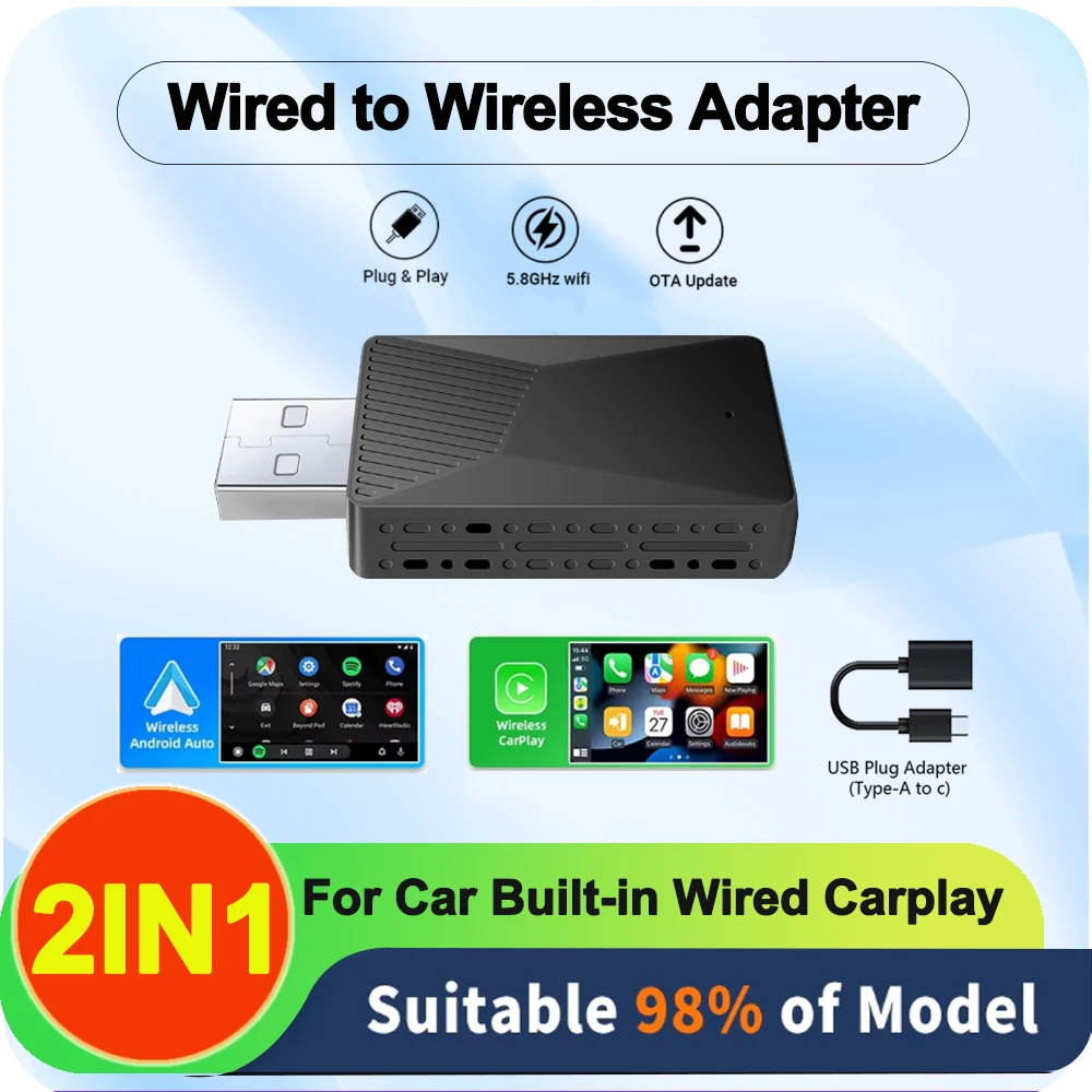 NEW Wireless CarPlay Android Auto Wireless Adapter Smart Mini Box Plug And Play WiFi Fast Connect Universal For Nissan
NEW Wireless CarPlay Android Auto Wireless Adapter Smart Mini Box Plug And Play WiFi Fast Connect Universal For Nissan
