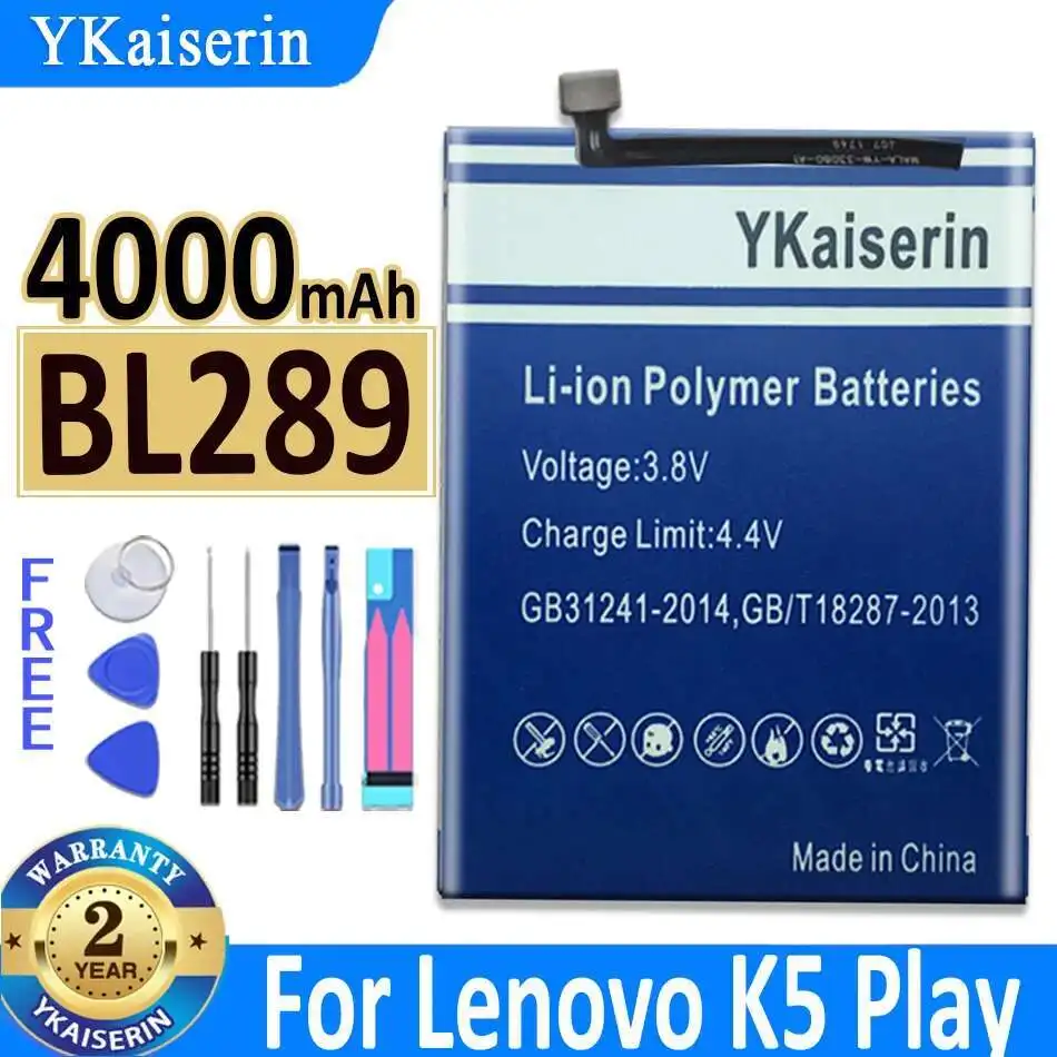 Сменный аккумулятор для мобильного телефона премиум-класса BL289 для Lenovo K5 Play 4000 мАч
Сменный аккумулятор для мобильного телефона премиум-класса BL289 для Lenovo K5 Play 4000 мАч