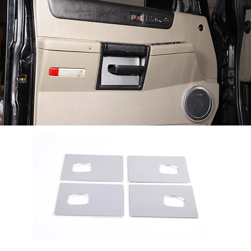 Inner Handle Scratch-proof Panel, Aluminum Alloy, Silver 4-piece Set For 03-07 Hummer H2
Inner Handle Scratch-proof Panel, Aluminum Alloy, Silver 4-piece Set For 03-07 Hummer H2