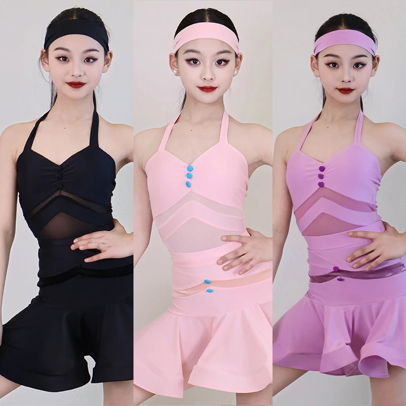 Children Latin Dance Dress Hanging Neck Top Skirt Suit Chacha Samba Practice Clothes Performance Costumes Stage Wear DQL12546
Children Latin Dance Dress Hanging Neck Top Skirt Suit Chacha Samba Practice Clothes Performance Costumes Stage Wear DQL12546