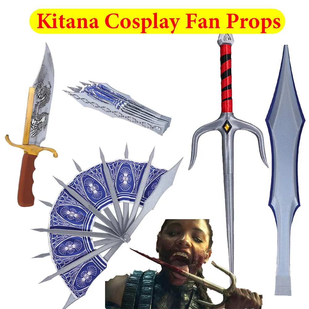 Китане Косплей Вентилятор Мортал Игра Комбат Ролевая игра Милена Кинджалы Вилка Оружие Кано Пониард Нож Аксессуары для костюмов на Хэллоуин
Китане Косплей Вентилятор Мортал Игра Комбат Ролевая игра Милена Кинджалы Вилка Оружие Кано Пониард Нож Аксессуары для костюмов на Хэллоуин