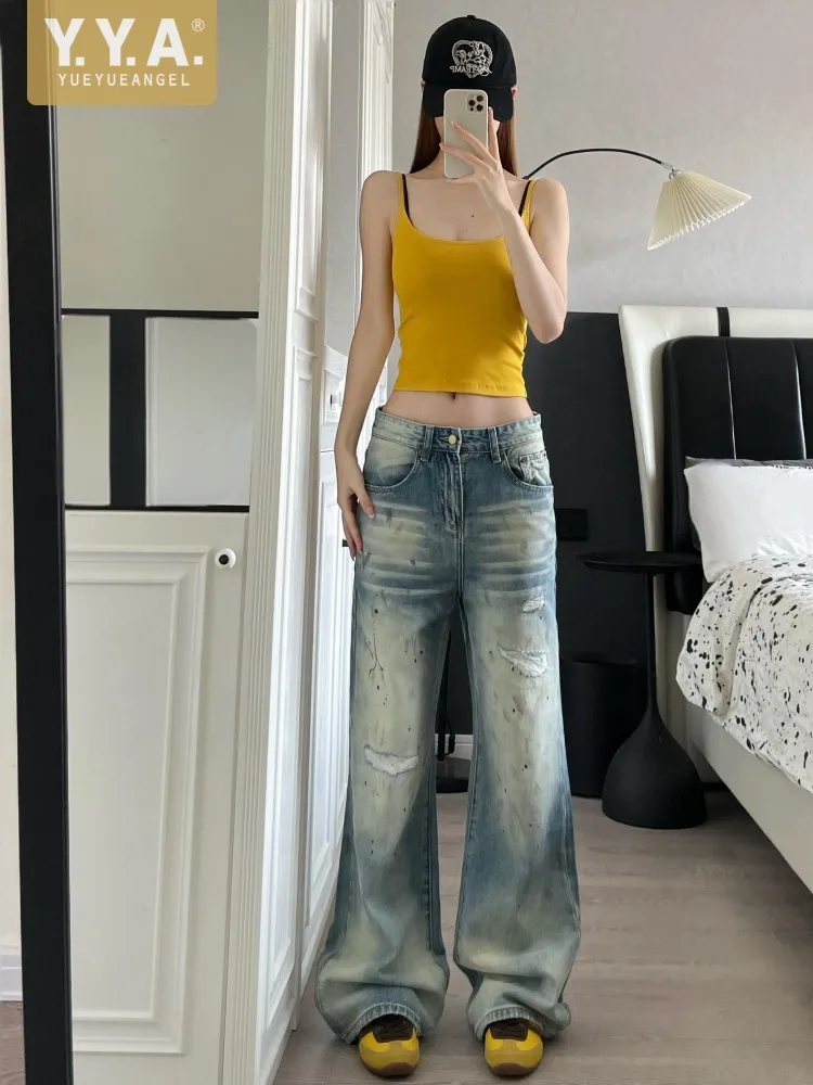 Office Women American Style Casual Denim Pants Blue Loose Fit Spring Fashion Flared Trousers High Street Ladies Wide Leg Jeans
Office Women American Style Casual Denim Pants Blue Loose Fit Spring Fashion Flared Trousers High Street Ladies Wide Leg Jeans