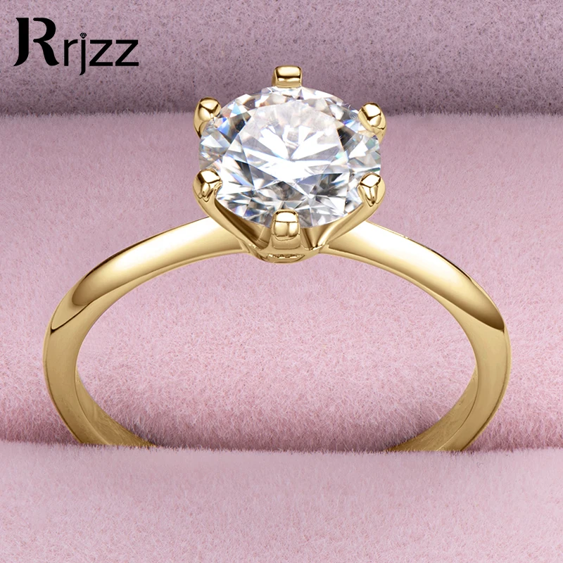 Rrjzz классическое простое обручальное кольцо из стерлингового серебра 925 пробы, круглое муассанитное обручальное кольцо-пасьянс с шестью когтями для женщин, изящные ювелирные изделия 
Rrjzz классическое простое обручальное кольцо из стерлингового серебра 925 пробы, круглое муассанитное обручальное кольцо-пасьянс с шестью когтями для женщин, изящные ювелирные изделия