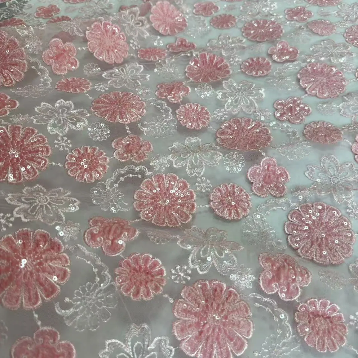 5 Yards Mesh Laser Flannel Sequined Flower Embroidered Cloth Dress Skirt Wedding Fabric
5 Yards Mesh Laser Flannel Sequined Flower Embroidered Cloth Dress Skirt Wedding Fabric