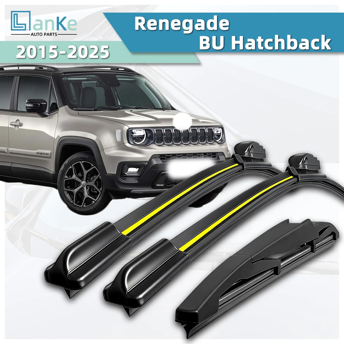 Lanke Wiper Fit For Jeep Renegade BU Hatchback (2015-2025) Natural Rubber Strip Boneless Silent Car Front Wiper Blade Auto Parts
Lanke Wiper Fit For Jeep Renegade BU Hatchback (2015-2025) Natural Rubber Strip Boneless Silent Car Front Wiper Blade Auto Parts