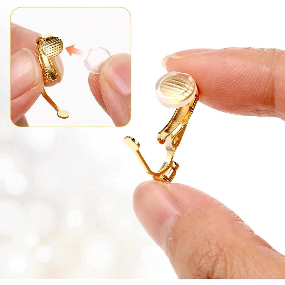 Clip On Earring Converter Kit with Silicone Pads Convert Pierced Earrings to Clip On Non Pierced Earring Findings Posts for Women Silver Gold
Clip On Earring Converter Kit with Silicone Pads Convert Pierced Earrings to Clip On Non Pierced Earring Findings Posts for Women Silver Gold