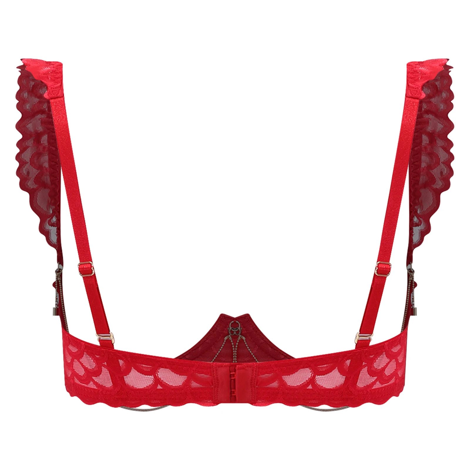 Women Open Cups Bra Sheer Lace Exposed Nipples Underwire BrassierePush-up Underwire Cupless with Chain Lingerie Underwear Club
Women Open Cups Bra Sheer Lace Exposed Nipples Underwire BrassierePush-up Underwire Cupless with Chain Lingerie Underwear Club