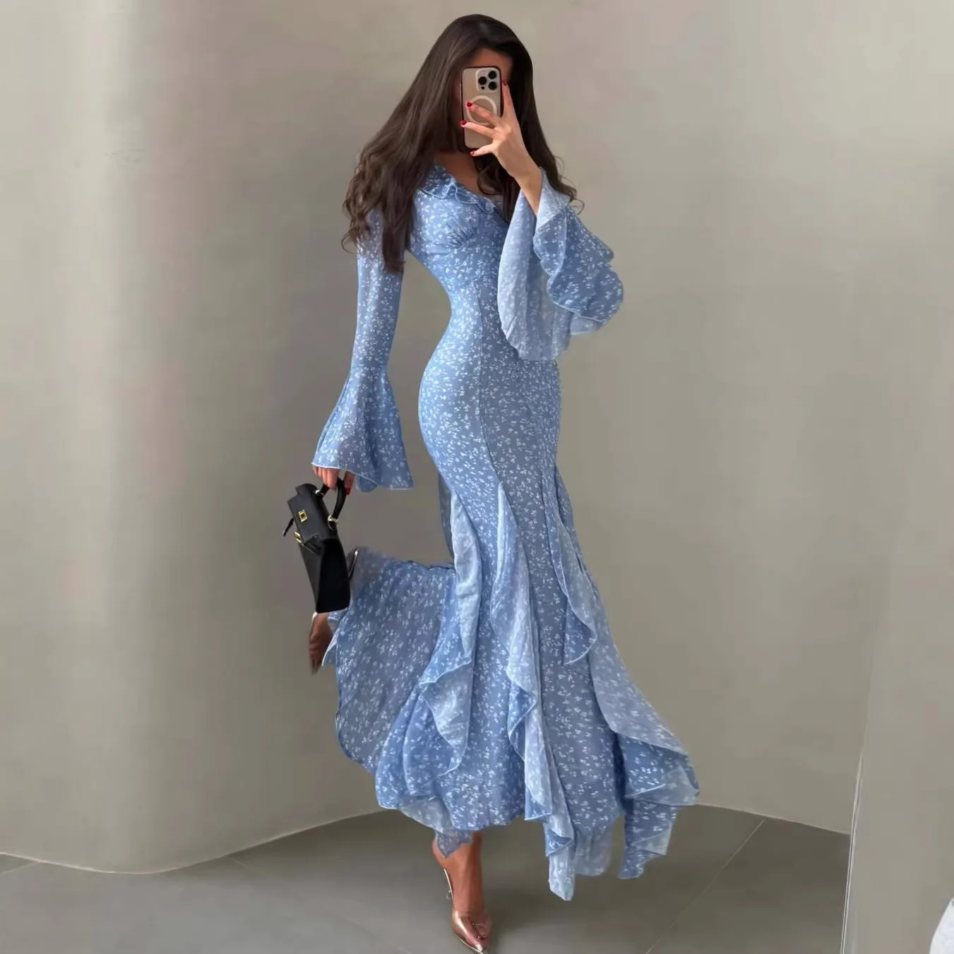 Abstract Hollow Flare Sleeve Bodycon Irregular Dress Dresses Spring Summer
Abstract Hollow Flare Sleeve Bodycon Irregular Dress Dresses Spring Summer