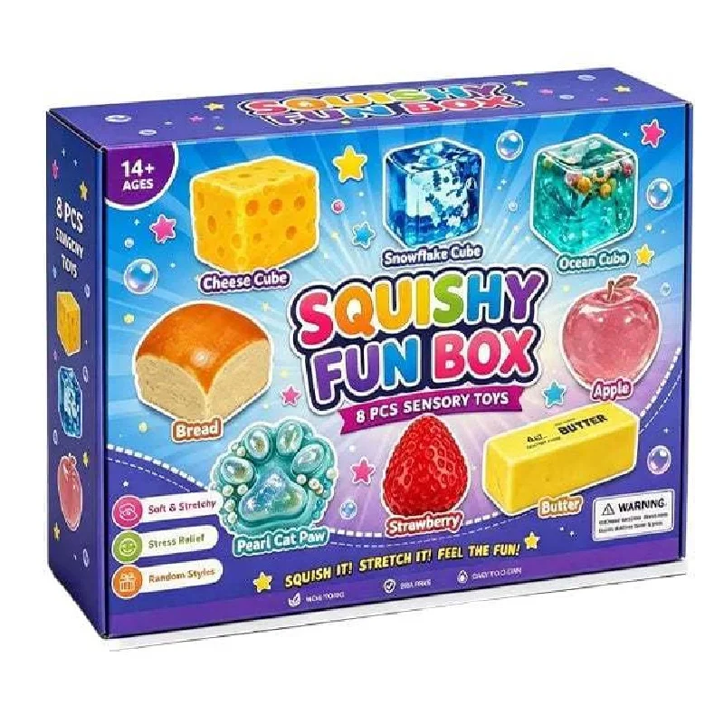 NEW 8pcs/set Mystery Box Slow Rising Squeeze Balls Soft Stretchy Squishy Sensory Fidget Toy for Anxiety Relief Birthday Gifts
NEW 8pcs/set Mystery Box Slow Rising Squeeze Balls Soft Stretchy Squishy Sensory Fidget Toy for Anxiety Relief Birthday Gifts