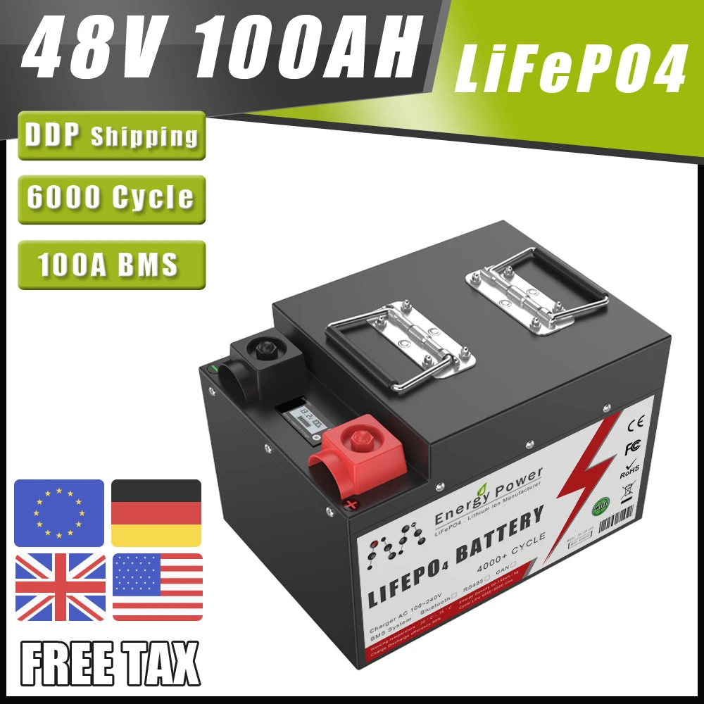 48V 40AH 100AH LiFePO4 Battery Pack Built-in 2000W 4000W BMS 6000 Cycles For Electric bike Scooter motorcycle Golf cart
48V 40AH 100AH LiFePO4 Battery Pack Built-in 2000W 4000W BMS 6000 Cycles For Electric bike Scooter motorcycle Golf cart