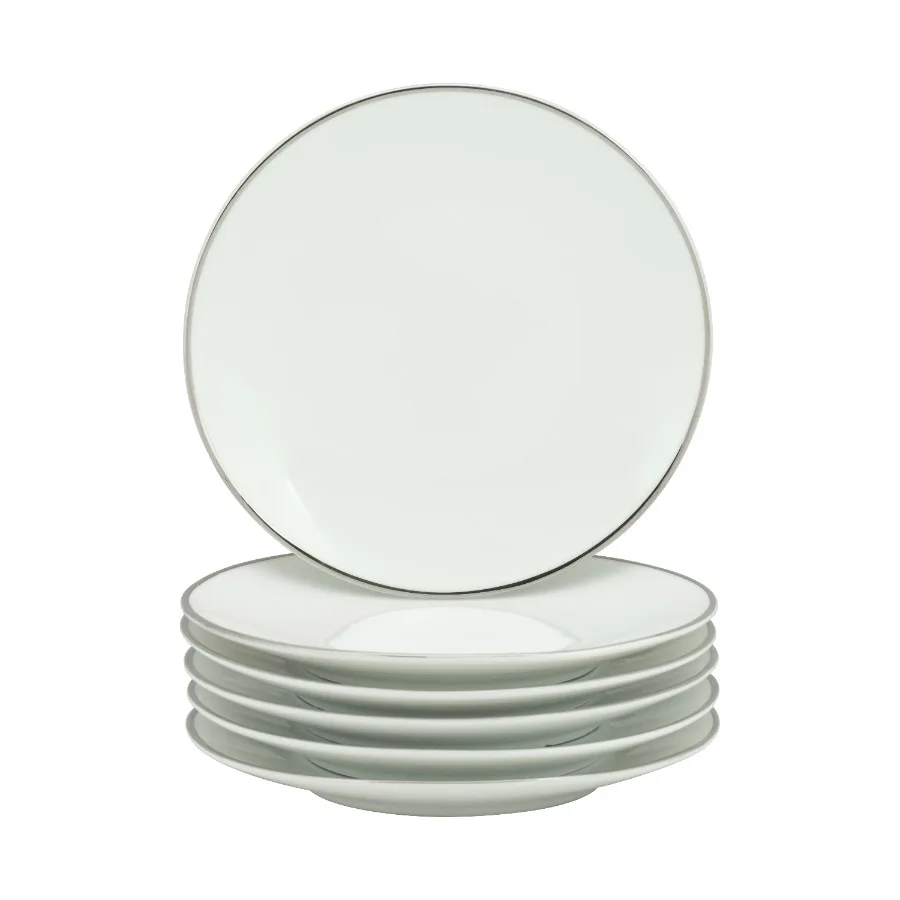 Coupe Silver Line Porcelain Bread and Butter Plate Set of 6
Coupe Silver Line Porcelain Bread and Butter Plate Set of 6