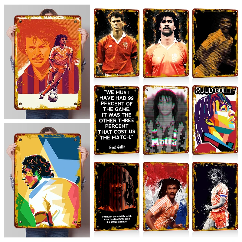 Ruud Gullit Football Player Wall Art Metal Posters Custom Vintage Metal Tin Signs for Fans Room Setup Decorations Desk Decor
Ruud Gullit Football Player Wall Art Metal Posters Custom Vintage Metal Tin Signs for Fans Room Setup Decorations Desk Decor