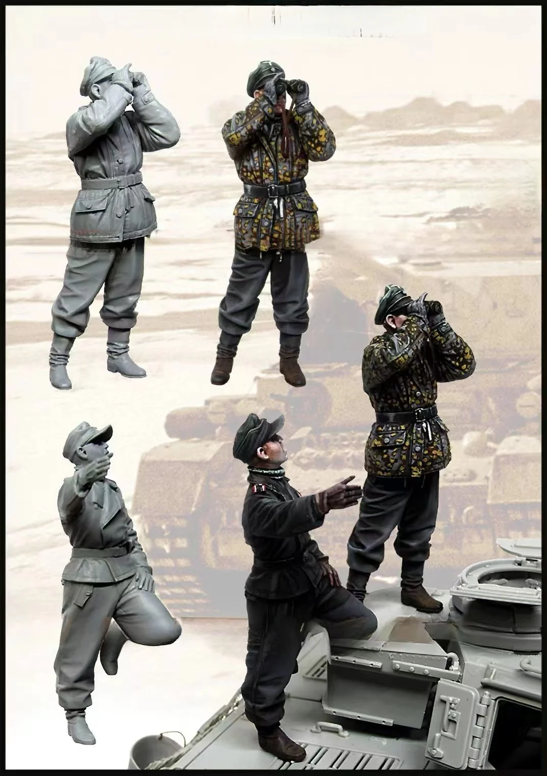 1:35 model kit resin kit Panzer Command Group
1:35 model kit resin kit Panzer Command Group