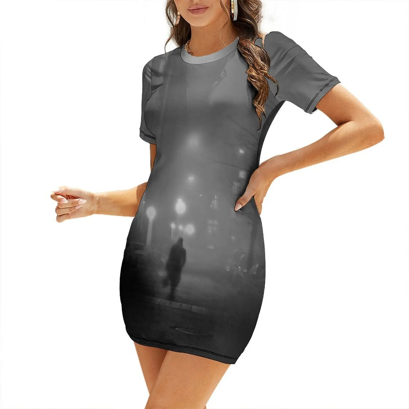 Fog Noir Spy Short-Sleeved Dress Women's skirt Long dresses summer dress for women 2025 Dress
Fog Noir Spy Short-Sleeved Dress Women's skirt Long dresses summer dress for women 2025 Dress